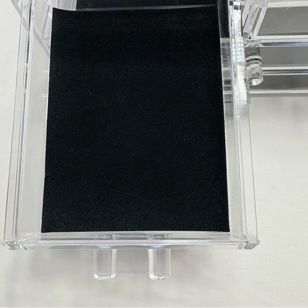 Clear Acrylic Storage Organizer with Black Accents like new!